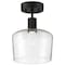 Access Lighting Port Nine Chardonnay, Chardonnay LED SemiFlush, Matte Black Finish, Seeded Glass 63147LEDD-MBL/SDG - alternate 1